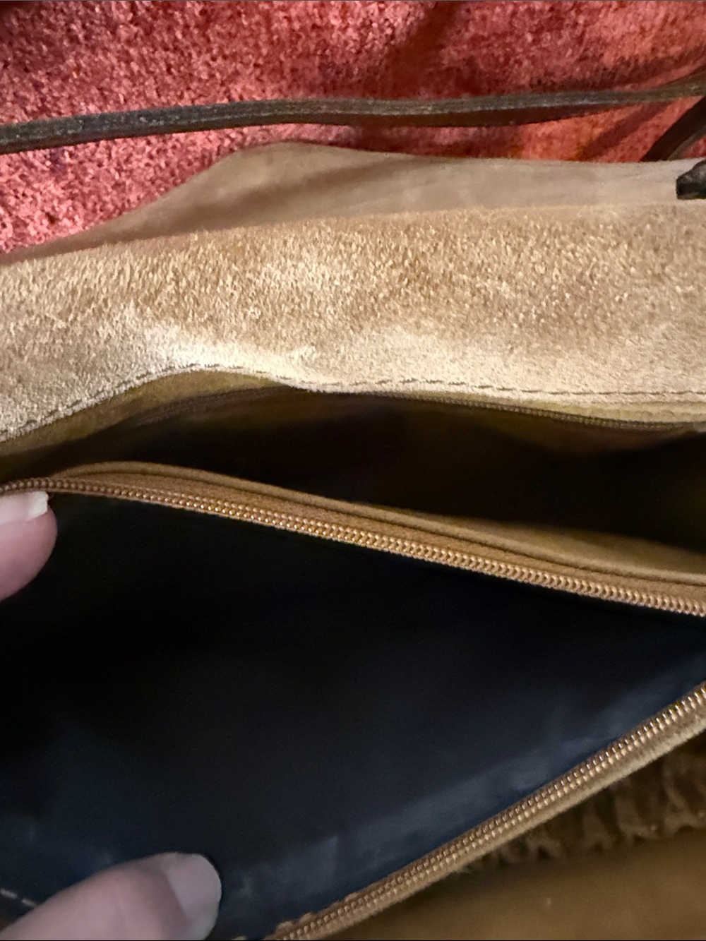 Patricia Nash Floral & Scenic Leather Crossbody Bag in Blue and Brown - Picture 4 of 8